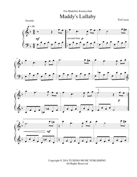 Maddys Lullaby Sheet Music