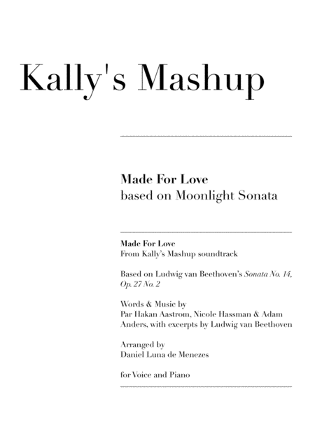 Made For Love Sheet Music