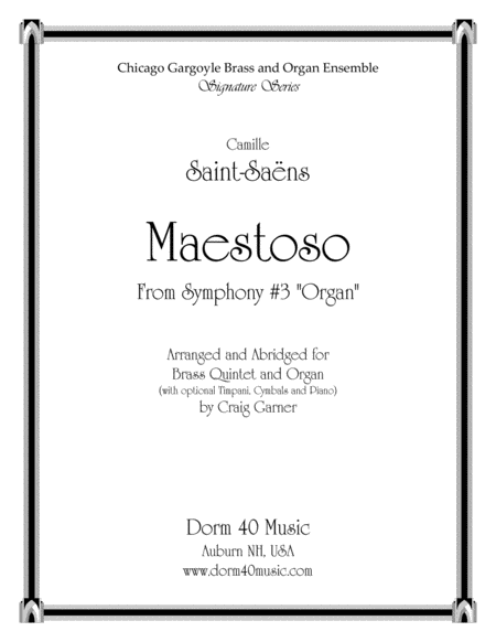 Maestoso From Symphony 3 Organ Sheet Music