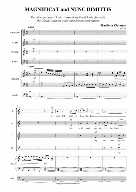 Magnificat And Nunc Dimittis For Satb Choir And Organ Sheet Music