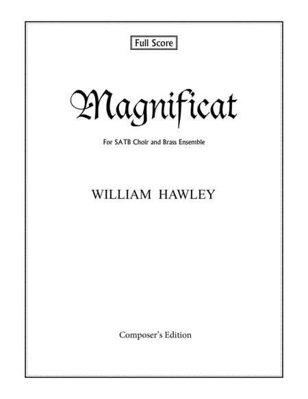 Free Sheet Music Magnificat Full Score Version For Satb And Brass Ensemble