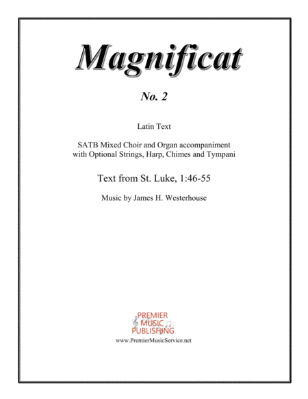 Free Sheet Music Magnificat No 2
