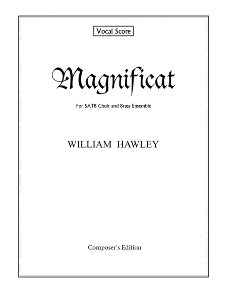 Free Sheet Music Magnificat Vocal Score