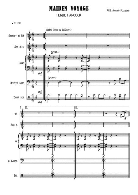 Maiden Voyage Arrangement For Quintet Creative Sheet Music