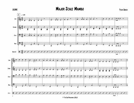 Free Sheet Music Major Scale Mambo For Steel Band