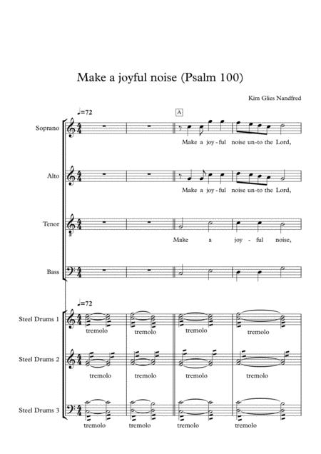 Make A Joyful Noise Psalm 100 For Mixed Choir Steel Drums Sheet Music