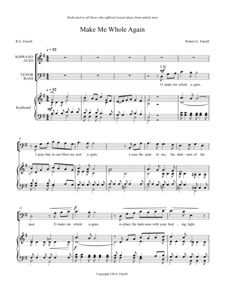 Make Me Whole Again Sheet Music