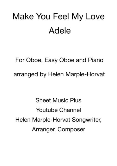 Make You Feel My Love Adele For Oboe And Piano With Bonus Easy Oboe Part Sheet Music
