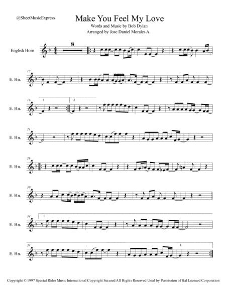 Make You Feel My Love For English Horn Sheet Music