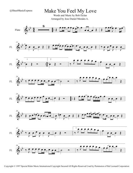 Make You Feel My Love For Flute Sheet Music