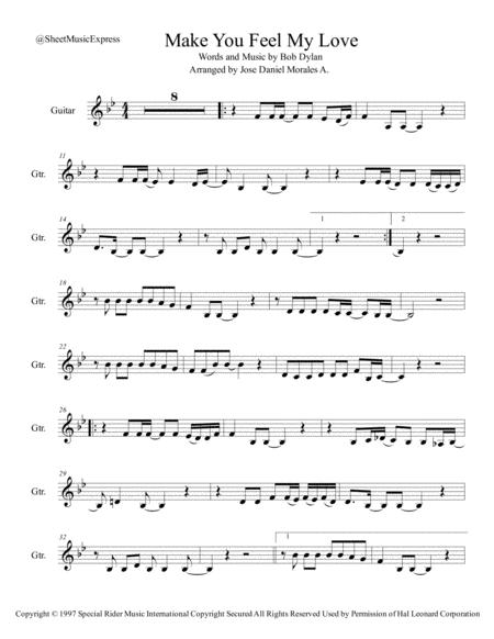 Make You Feel My Love For Guitar Sheet Music