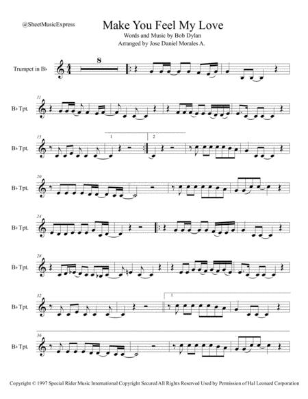 Make You Feel My Love For Trumpet In Bb Sheet Music