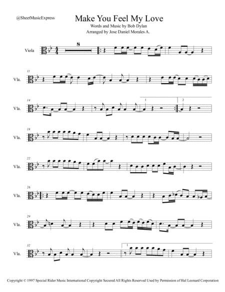 Make You Feel My Love For Viola Sheet Music