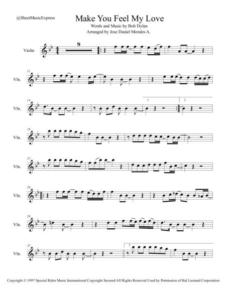 Make You Feel My Love For Violin Sheet Music