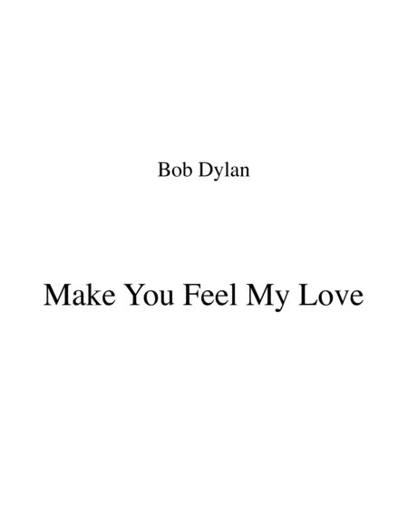 Make You Feel My Love String Trio For String Trio Sheet Music