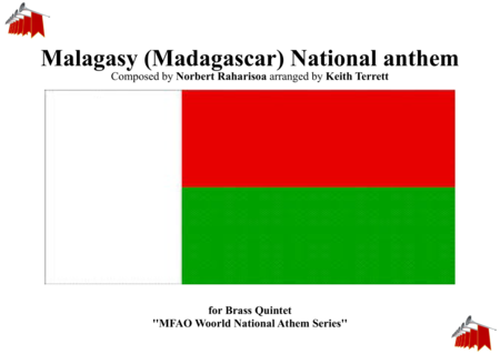 Malagasy Madagascar National Anthem For Brass Quintet Sheet Music