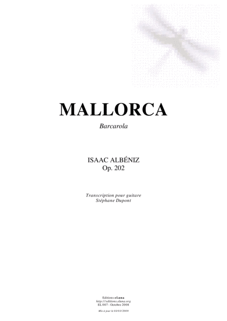 Free Sheet Music Mallorca Barcarola