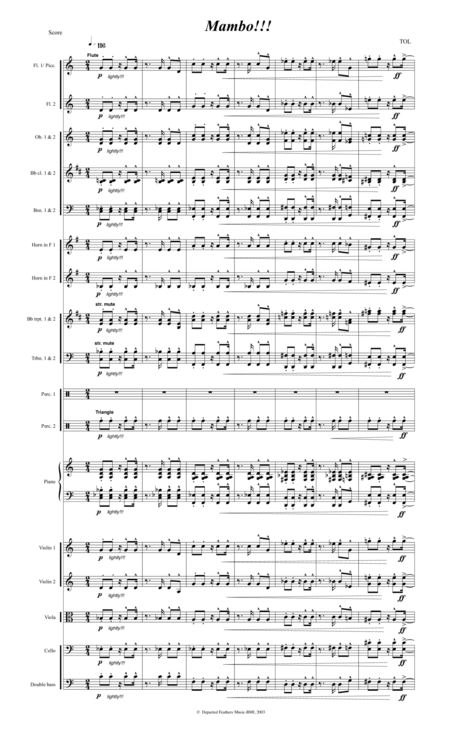 Free Sheet Music Mambo 2003 For Orchestra