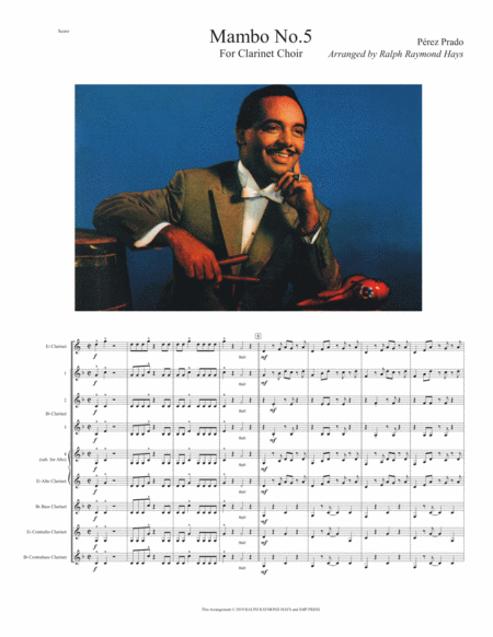 Mambo No 5 For Clarinet Choir Sheet Music