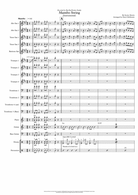 Mambo Swing Big Band Instrumental Sheet Music