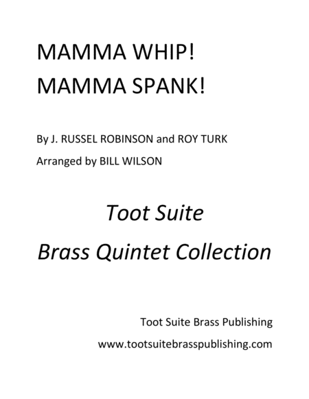 Mamma Whip Mamma Spank Sheet Music