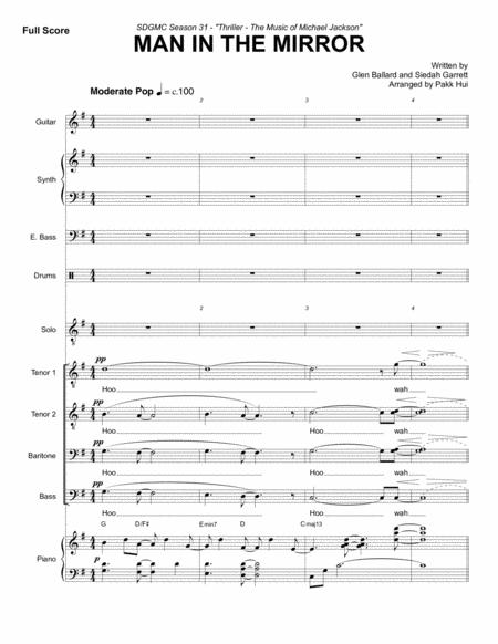 Man In The Mirror Conductor Score And Band Parts Sheet Music