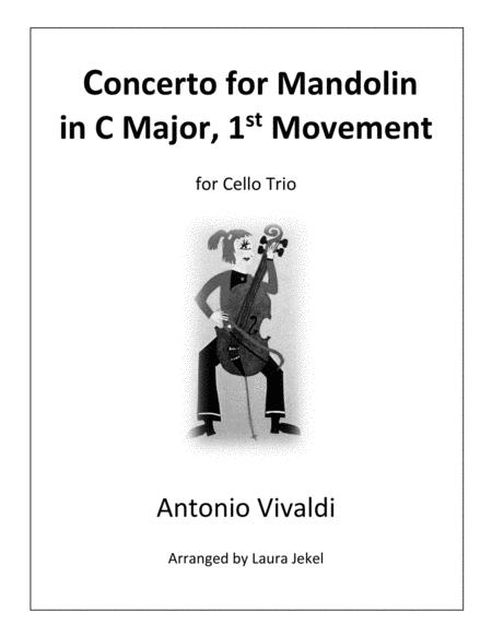 Mandolin Concerto In C Major Movement 1 For Cello Trio Sheet Music