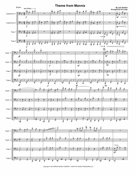 Mannix Theme Sheet Music