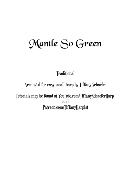 Mantle So Green Small Harp Sheet Music