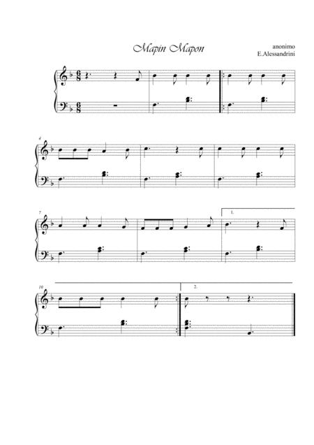 Free Sheet Music Mapin Mapon