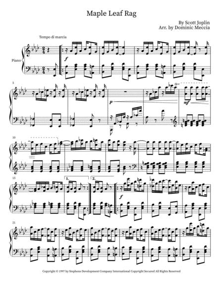 Maple Leaf Rag Piano Sheet Music