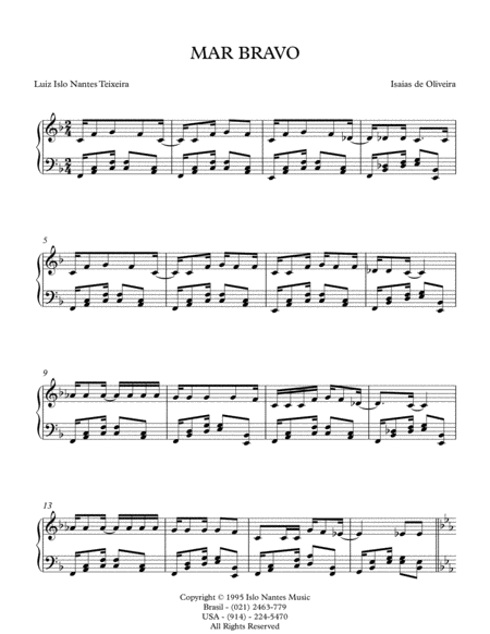 Mar Bravo Sheet Music