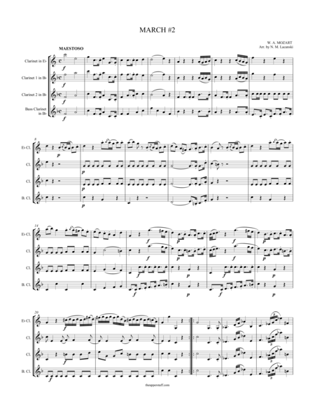 March 2 Sheet Music