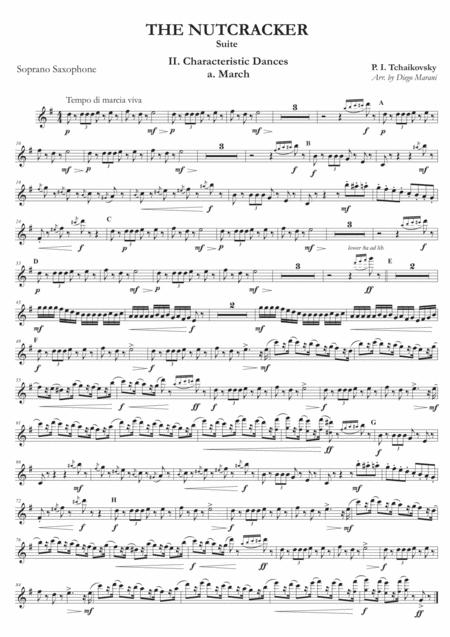 March From Nutcracker Suite For Saxophone Quartet Sheet Music