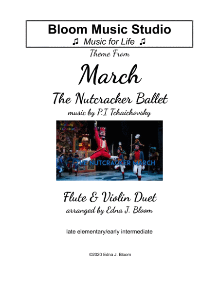 March From The Nutcracker Ballet Flute Violin Duet Sheet Music