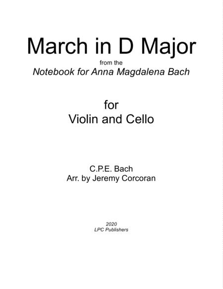 March In D Major From The Notebook For Anna Magdalena Bach Sheet Music