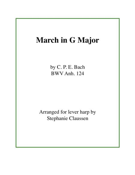 March In G Major Lever Harp Sheet Music