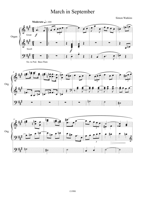 March In September Sheet Music