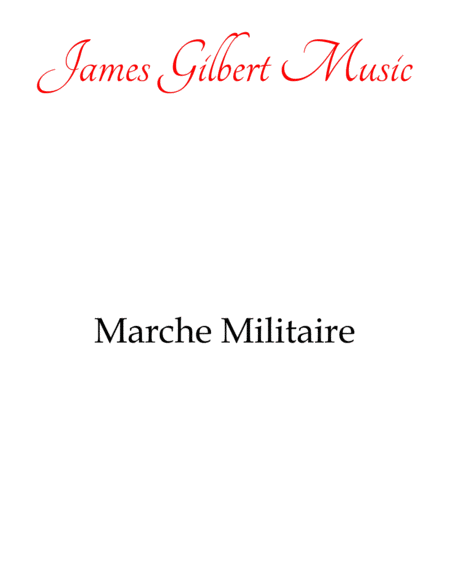 Free Sheet Music March Militaire Military March