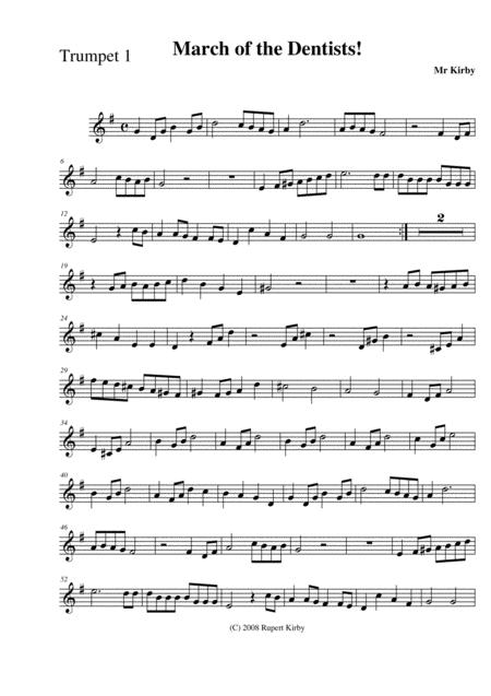Free Sheet Music March Of The Dentists