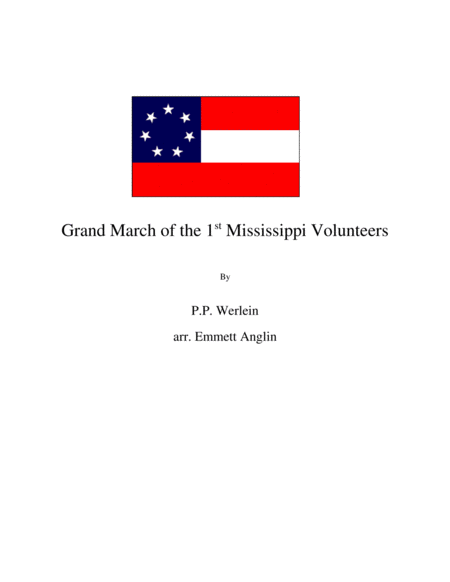 March Of The First Mississippi Regiment Concert Band Sheet Music