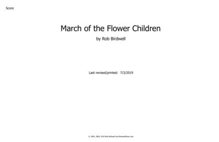 March Of The Flower Children Sheet Music