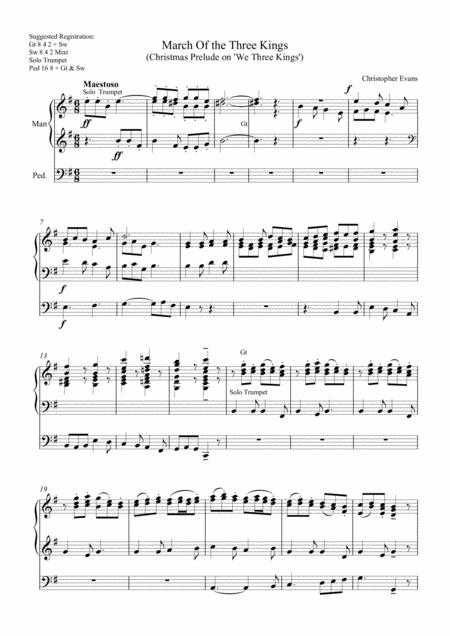 Free Sheet Music March Of The Three Kings For Organ