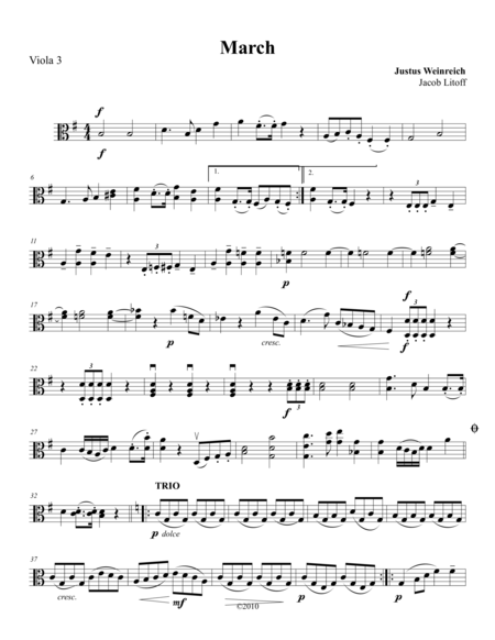 Free Sheet Music March Viola 3