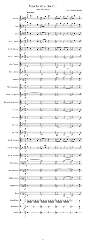 Marcha De Cielo Azul Blue Sky March Sheet Music