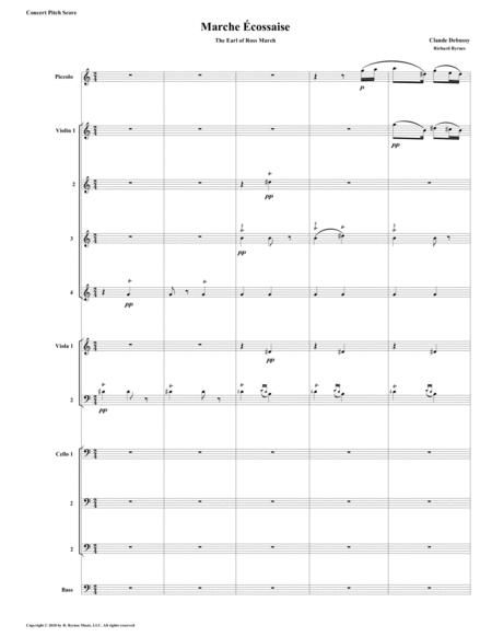 Marche Cossaise By Claude Debussy String Orchestra Piccolo Sheet Music