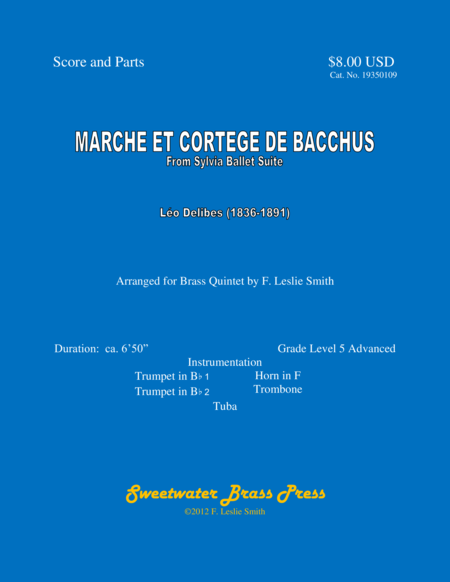 Marche Et Cortege De Bacchus From Sylvia Ballet Suite Sheet Music