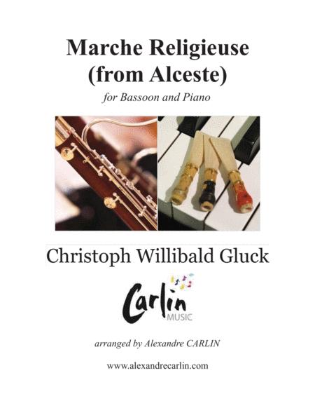 Marche Religieuse From Alceste By Gluck Arranged For Bassoon And Piano Sheet Music