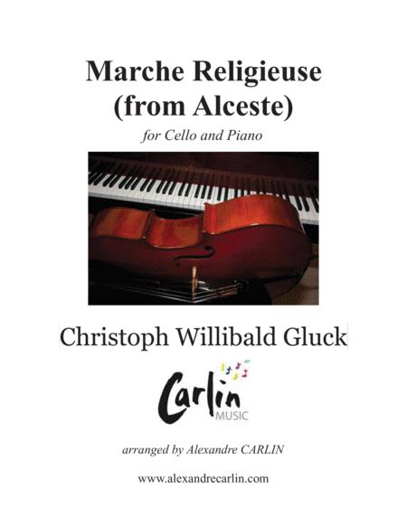 Marche Religieuse From Alceste By Gluck Arranged For Cello And Piano Sheet Music