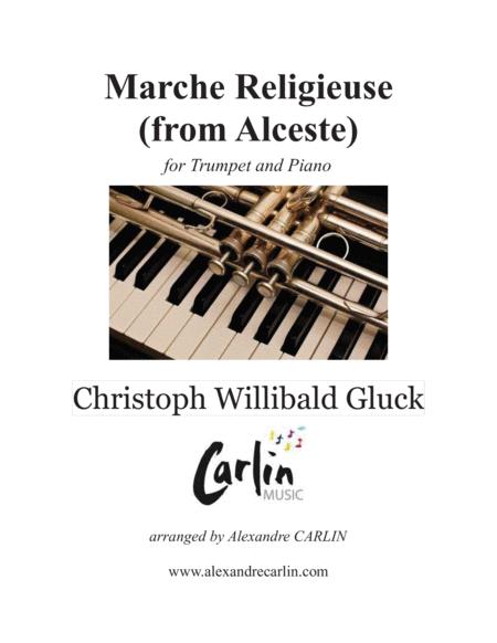 Marche Religieuse From Alceste By Gluck Arranged For Trumpet And Piano Sheet Music